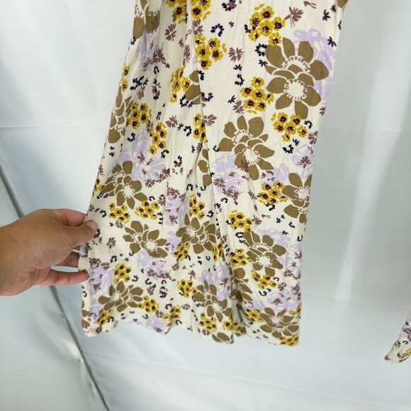 Free People Women S Can't Take My Eyes Off Of You Pants Floral Flare Wide Leg - Picture 2 of 10